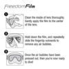 TUSA Freedom Film Anti-Fog for single lens mask instructions