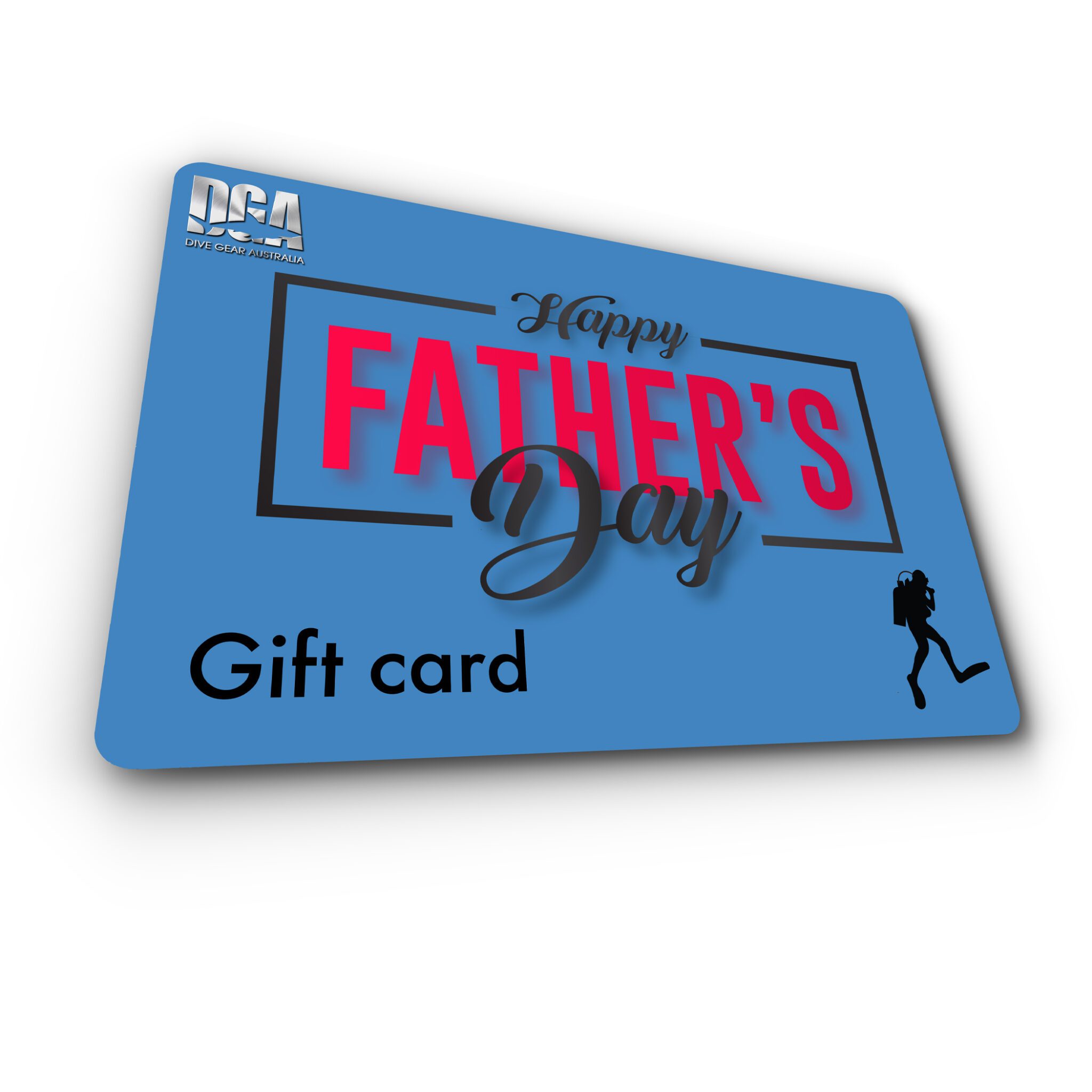 Happy Fathers Day Gift Card for scuba diving and snorkelling gear
