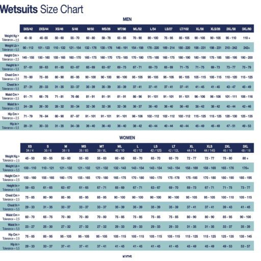Aqualung Wetsuit Size Chart 2023