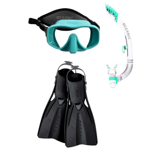 Oceanic Shadow Mask Snorkel & Fins Package