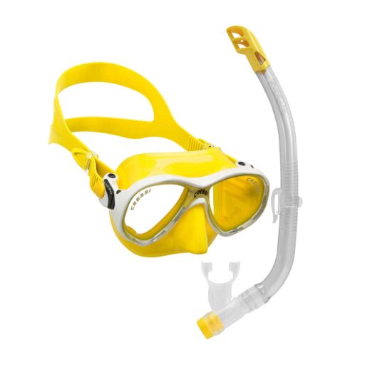 Cressi Marea Junior Mask and Snorkel Set Yellow (7-13 Yrs)