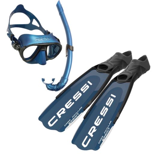 Cressi Gara Sprint Blue Metal Freediving Package
