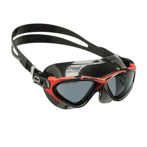 Cressi-Planet-Swim-Mask-Red-Black-Smoked-Lens-Goggle