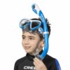 Cressi Pegaso + Iguana Dry Junior Snorkelling Set Blue