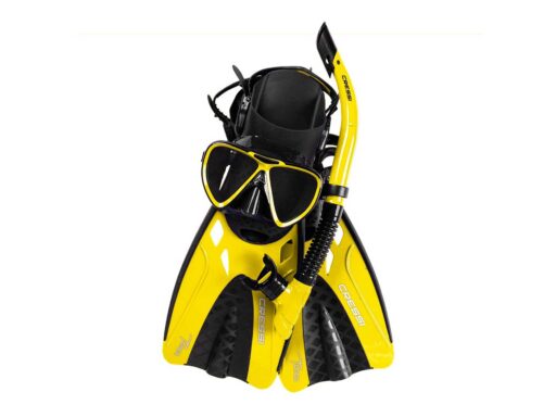 Cressi Tonga Mask Snorkel Fin Sets Yellow