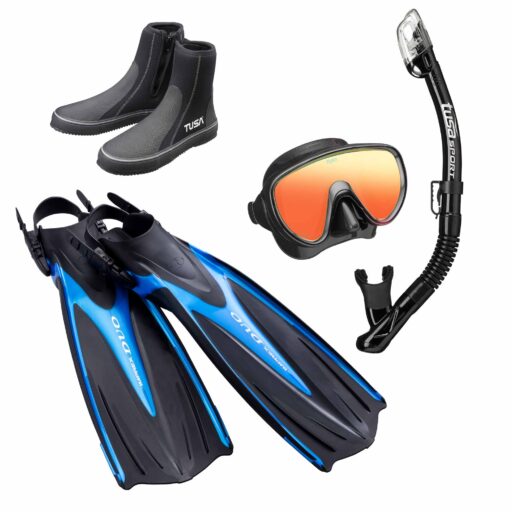 TUSA Duo Pro Snorkelling Packages Small fit fishtail blue