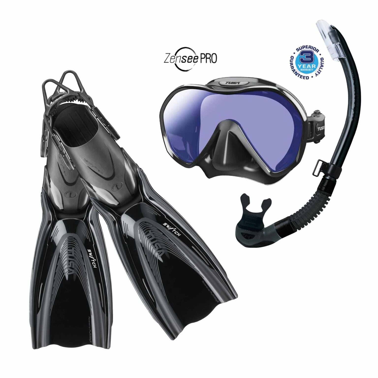 TUSA Zensee Pro Mask Snorkel Fins Bundles | Dive Gear Australia