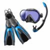 TUSA Zensee Pro Mask Snorkel Fins Bundle Blue Black