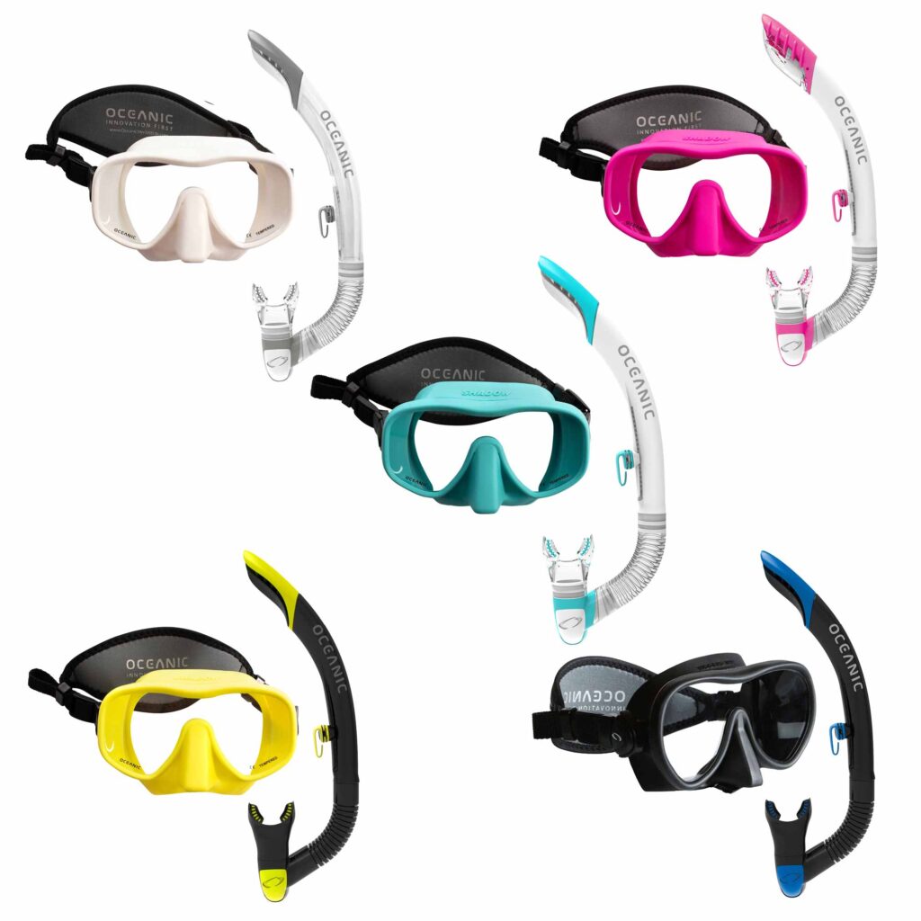Oceanic Mini Shadow Mask & Snorkel Sets Small Faces Dive Gear Australia