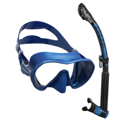Cressi Z1 Frameless Mask And Snorkel Set Blue