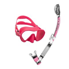 Cressi ZS1 Frameless Mask And Snorkel Set pink