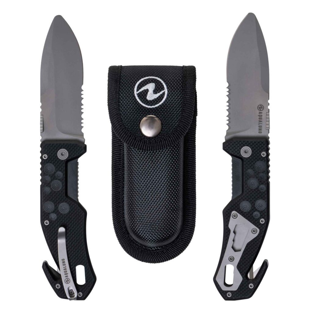 Aqualung Titanium Knife Folding Blunt Dive Gear Australia