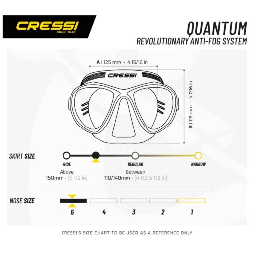 Cressi Quantum Mask with HD Mirrored Lens