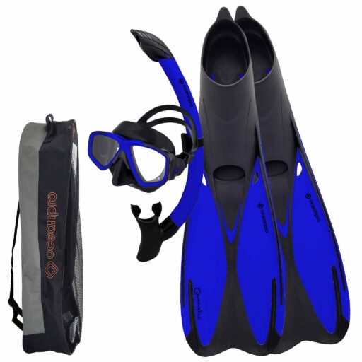OceanPro Gnaraloo Mask Snorkel Fin Set Blue