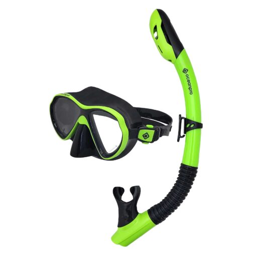OceanPro Jurien Mask Snorkel Set Lime