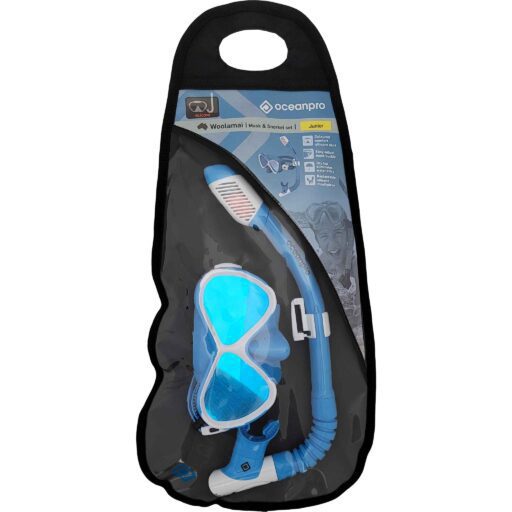 OceanPro Woolamai Junior Mask Snorkel Set Blue