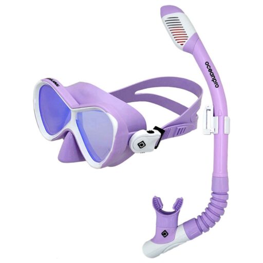 OceanPro Woolamai Junior Snorkel Set Lilac
