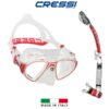 Cressi Zeus + Itaca Dry Mask Snorkel Set rED