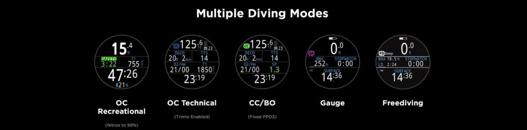 Shearwater Teric Dive Computer Modes