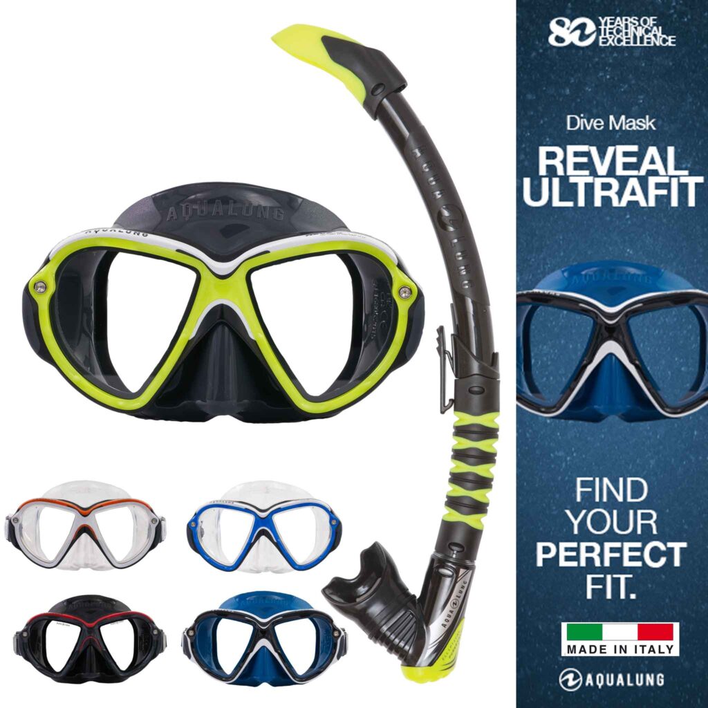 Aqualung Reveal UltraFit Masks Set- Youth & Adult Sizes | Dive Gear ...