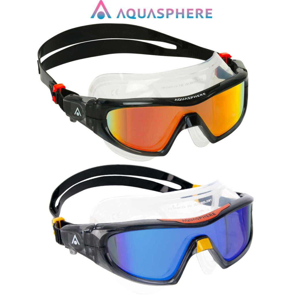 Aquasphere VISTA PRO Swim Mask Titanium Mirrored Dive Gear Australia Aquasphere VISTA PRO Swim Mask Titanium Mirrored Dive Gear Australia
