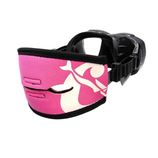 Cressi Neo Mask Strap Cover with Ponytail Pink White