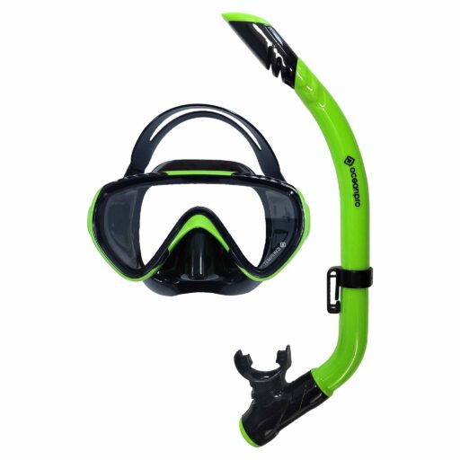 OceanPro Wategos Snorkel Set Lime