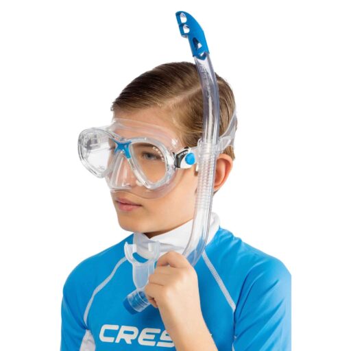 Cressi Marea Junior Mask Snorkel Set Blue Clear