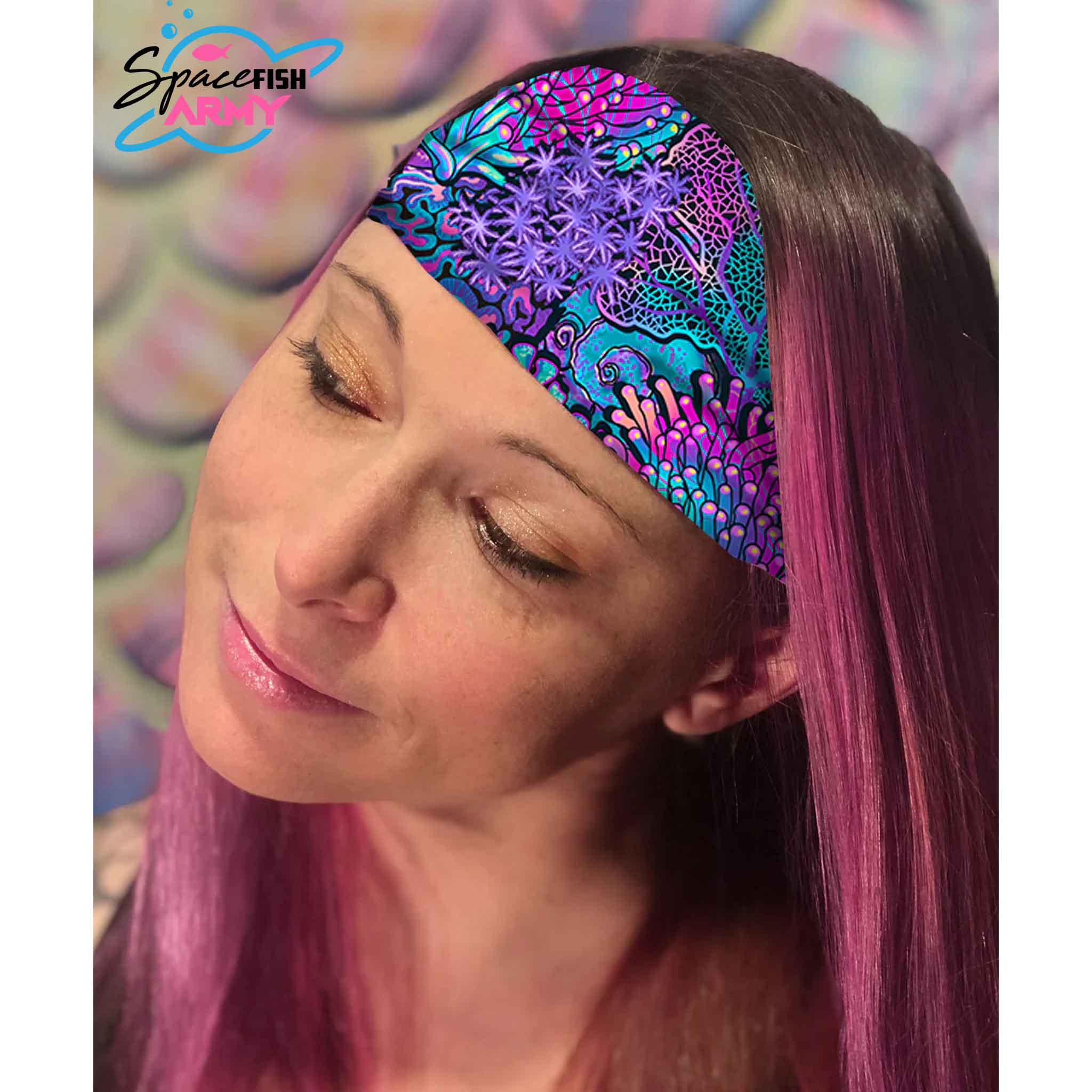Spacefish Army Coral Kaleidoscope Scuba Headband