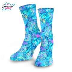 Spacefish Army Eco-friendly Turtle Tie Dye Dive Socks