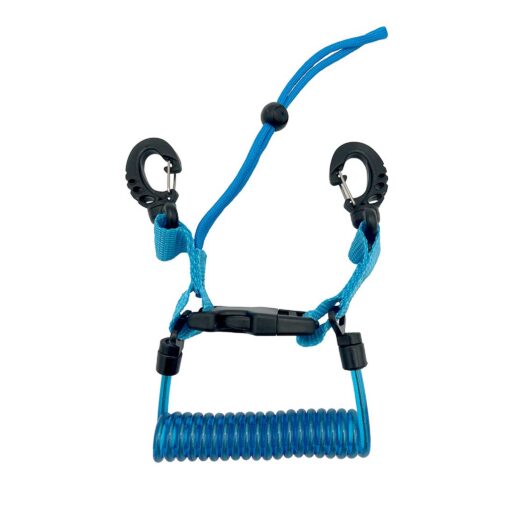 Cressi Coiled Lanyard Blue