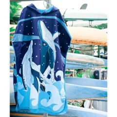 Oceanarium Humpback Whale Hooded Cloak Towel