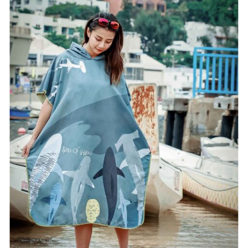 Oceanarium Sharks Cloak Towel