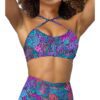 Spacefish Coral Kaleidoscope Bikini Sports Bra