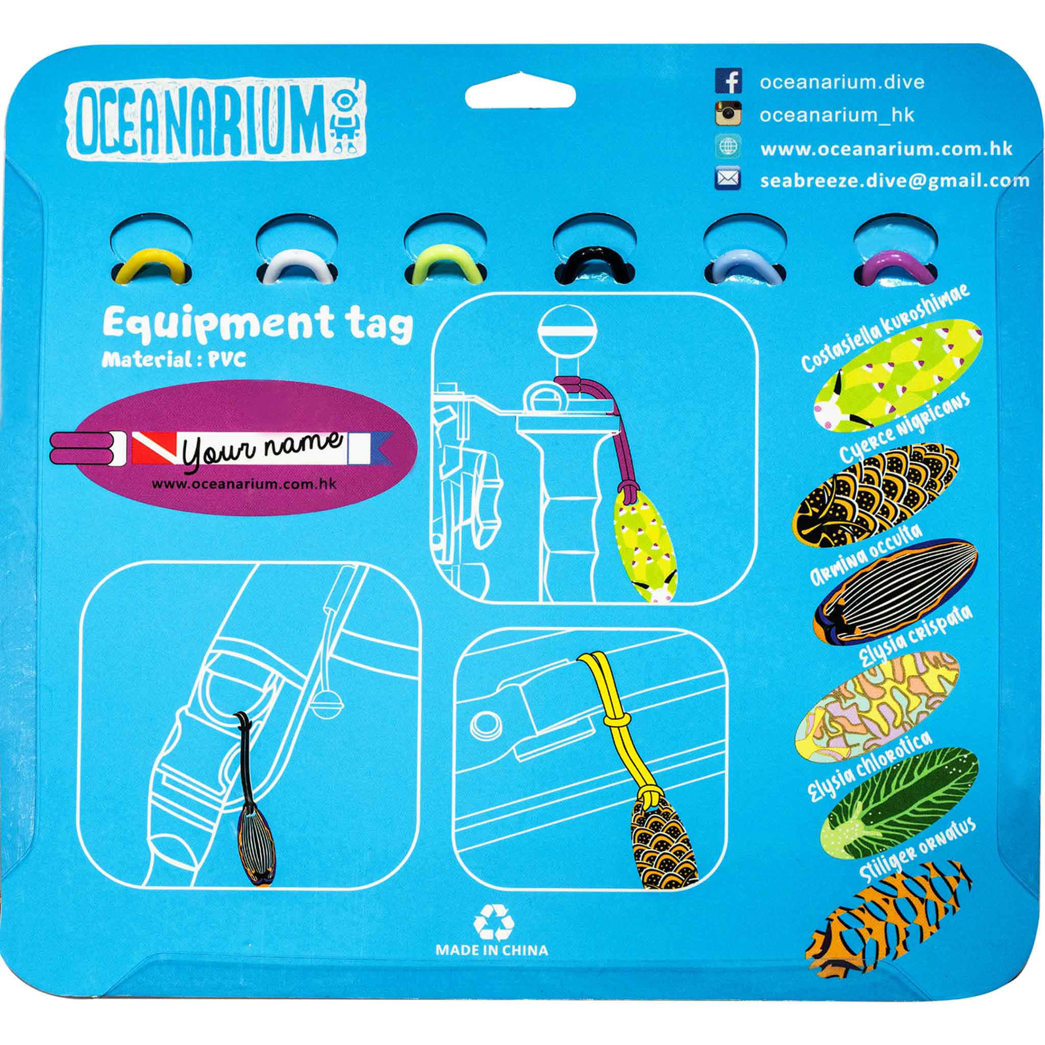 Oceanarium Nudibranch Seaslug Gear Tag Australia