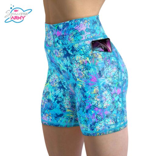 Spacefish Army Turtle Tie Dye Shorts