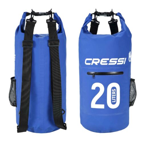 Cressi 20L Dry Bag With Zip Blue