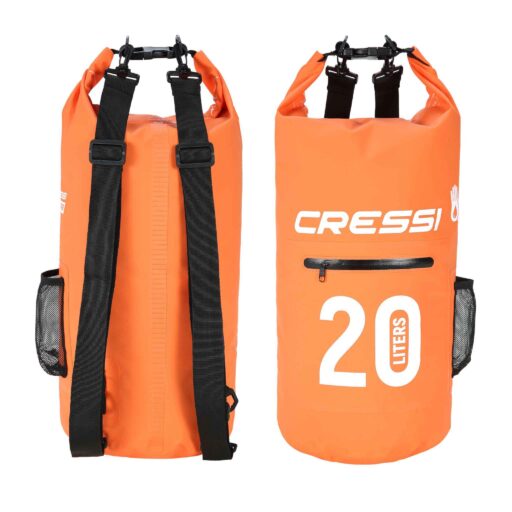 Cressi 20L Dry Bag With Zip Orange