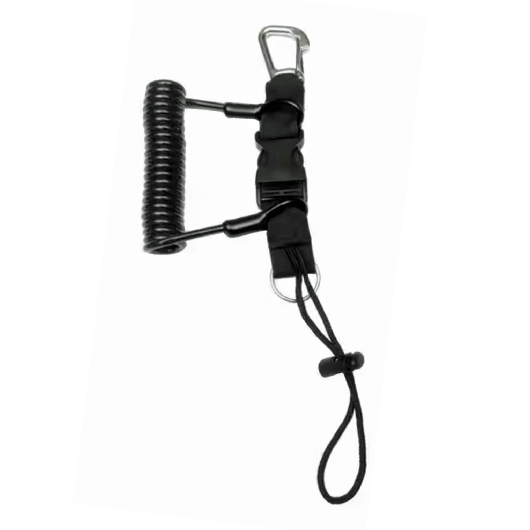 HQ Stainless Steel Coiled Lanyard Black