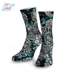 Spacefish Army Eco-friendly Electric Blue Octofloral Dive Socks
