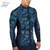 Spacefish Army Men's Full Zip Clockwork Ocean Rash Guard