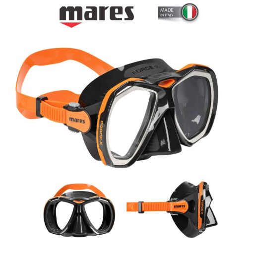Mares Force-X Dive Mask Orange Black