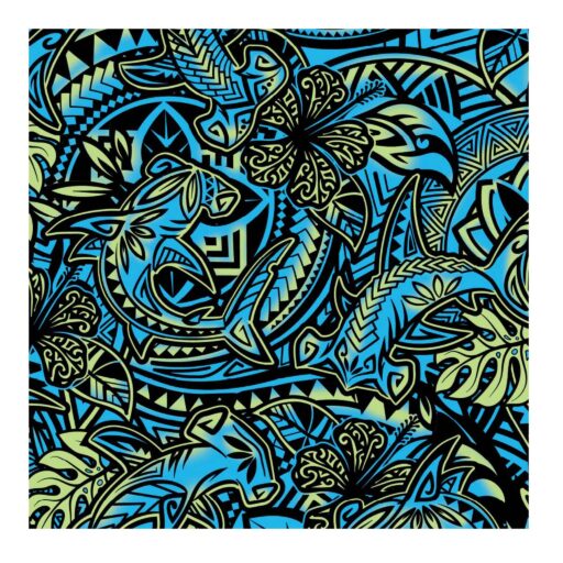 Spacefish Army Hammerhead Hibiscus Rash Guard
