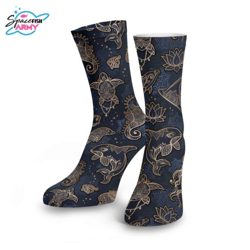 Spacefish Army Ocean Mandala Dive Socks