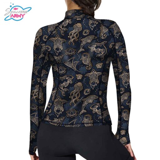 Spacefish Army Ocean Mandala Rash Guard