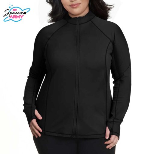 Spacefish Army Plus Size Night Dive Black Rash Guard