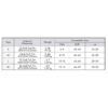 TUSA-Xentra-Fins-Specs-Size-Chart