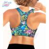 Neon Fish Frenzy T-Back Bikini Sports Bra